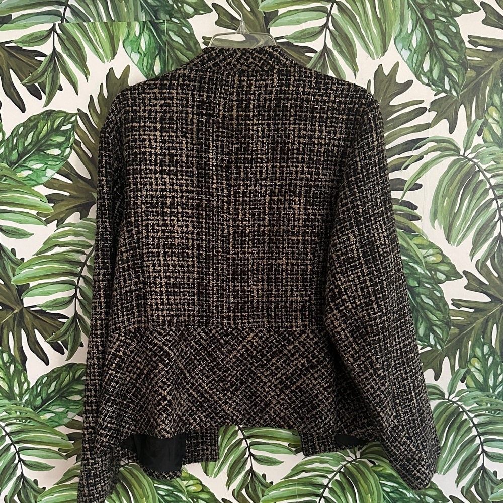 Genuine Wool Black and White Tweed Blazer - Picture 8 of 9